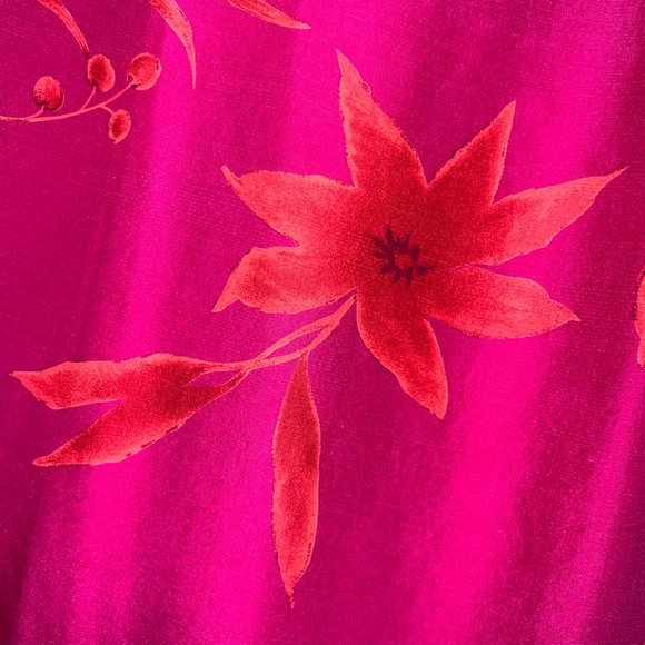 🚫SOLD! •NWT|•JONES NEW YORK•| 100% Silk Pink Orange Hibiscus Floral Skirt - Picture 6 of 14